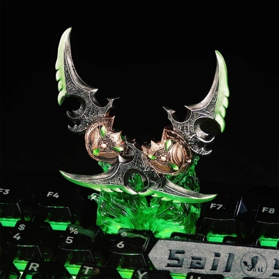 WOW Warglaive of Azzinoth Metal / Resin Artisan Keycaps for Mechanical Gaming Keyboard